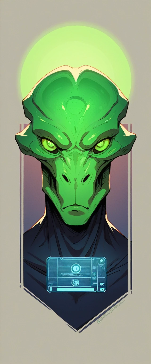 a close up of a green alien face with a glowing light, a hologram by Stefan Gierowski, reddit, nuclear art, zoom on alien face, large alien eyes, alien mouth, alien head, aliens in the background, alien eyes, alien design, alien looking, alien faces, alien! alien isolation, alien movie, alien technology