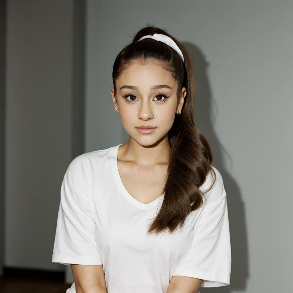young pretty ariana grande with ponytail