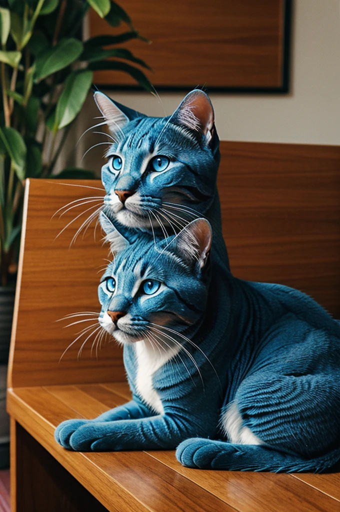 70s blue cat