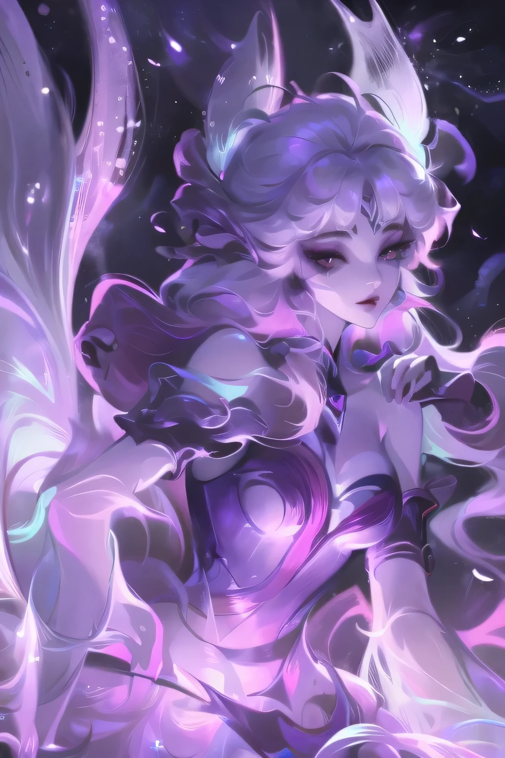 (extremely detailed CG unity 8k wallpaper, masterpiece, Best quality, extremely detailed), (Optimal lighting, The best shadow, very gentle and beautiful), Very cool, dynamic, and original characters of young girls (dynamic pose) silver (pixie with long hair: 1.3) Can reflect light beautifully.
