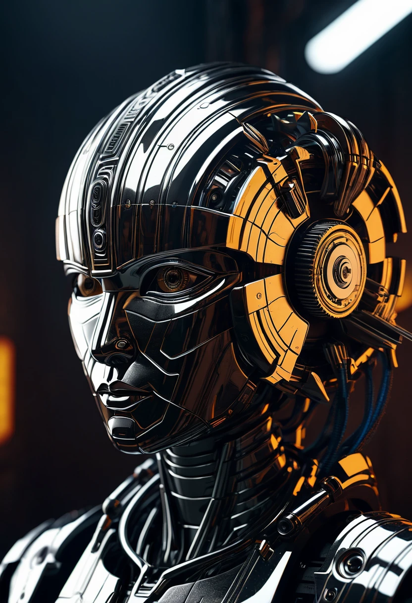 a high-quality professional photo of "nobody knows," razor blades, robotic, Realism, 8k, highly detailed, amazing d&d dark sun art, product photography, front view, close up, cinematic, futuristic, intricate details, blade runner vibes, octane render, trending on artstation