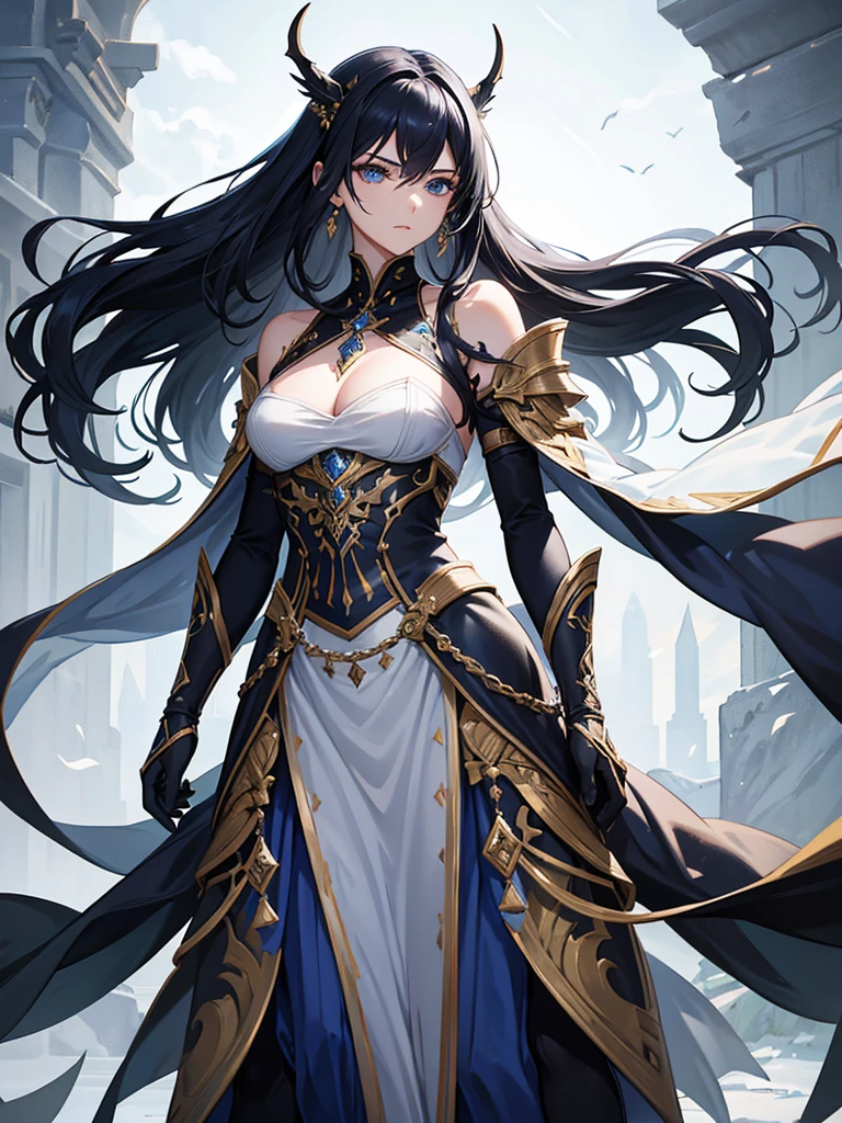 Silari Sark is an elezen of impressive stature, with a slender complexion that denotes agility and grace. Her jet black hair falls in soft waves over her shoulders., framing a face with fine features and serene expression. His eyes, the color of tempered steel, They shine with an intensity that reveals their cunning and determination. Wear light but elegant armor, adorned with silver and dark blue details that highlight his status as a warrior versed in the arts of the sword and strategy. with every movement, Silari exudes a distinguished and powerful presence, worthy of respect and admiration on the battlefields of Eorzea.