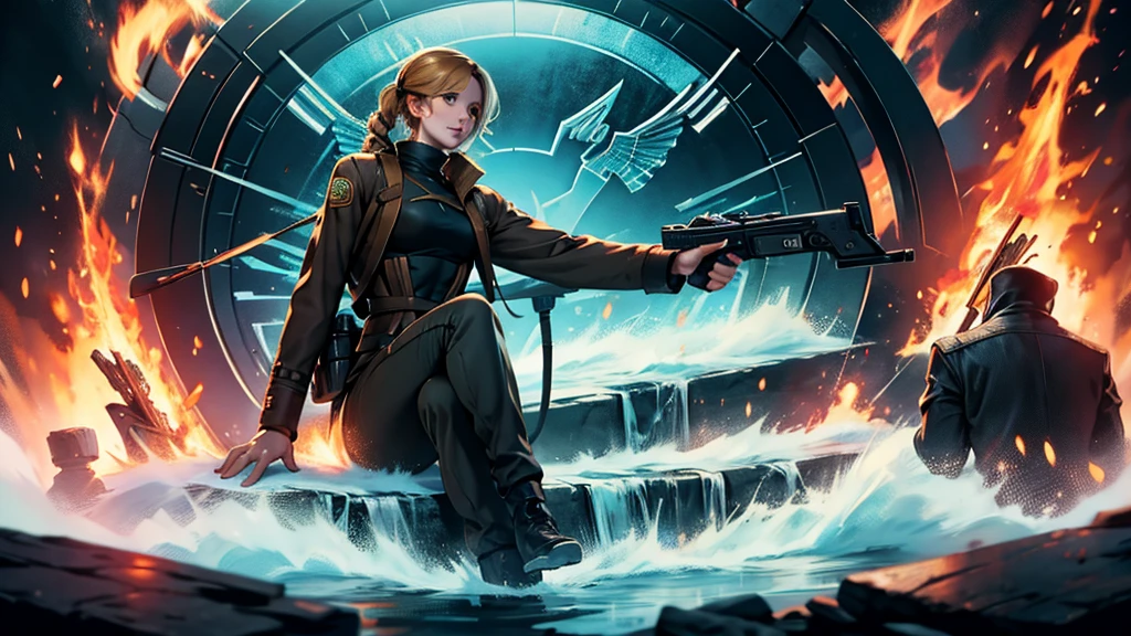 make a Hunger Games poster for video promotion