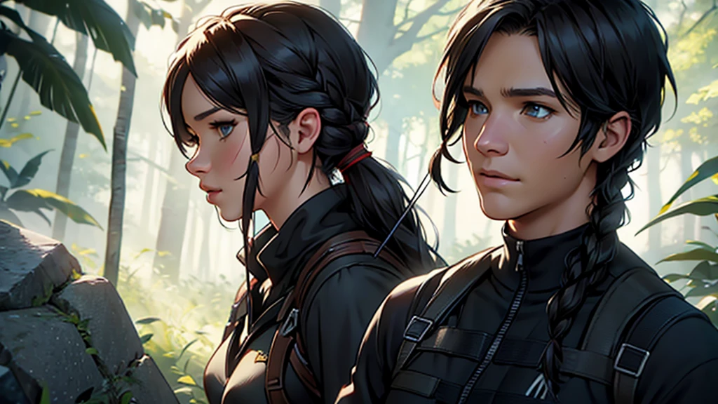 Draw Katniss Everdeen, protagonist of the Hunger Games films