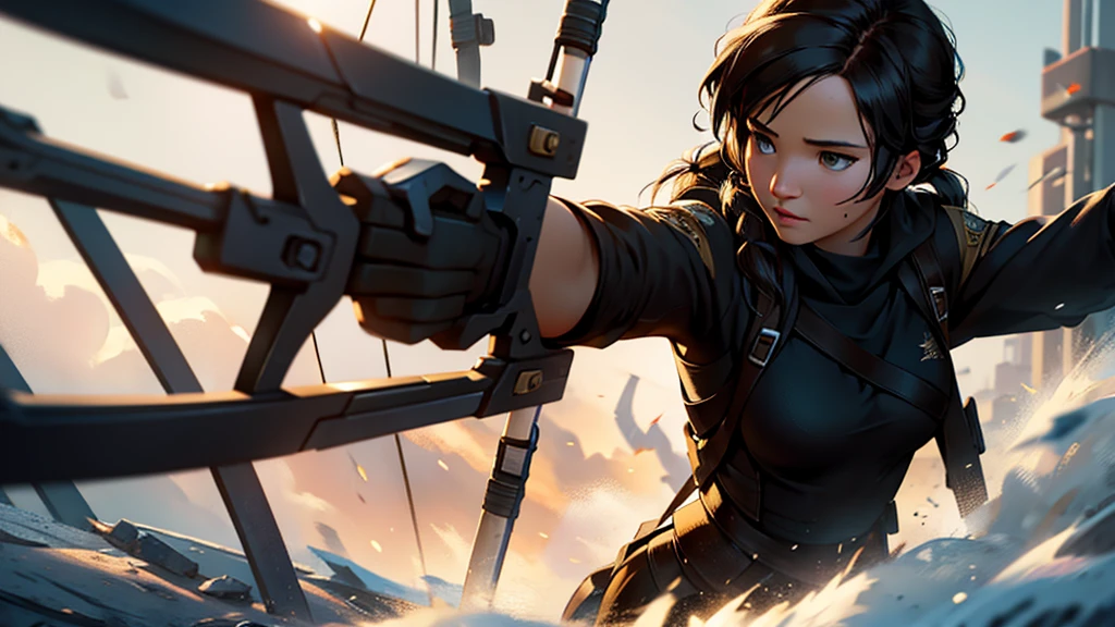 Draw Katniss Everdeen, protagonist of the Hunger Games films