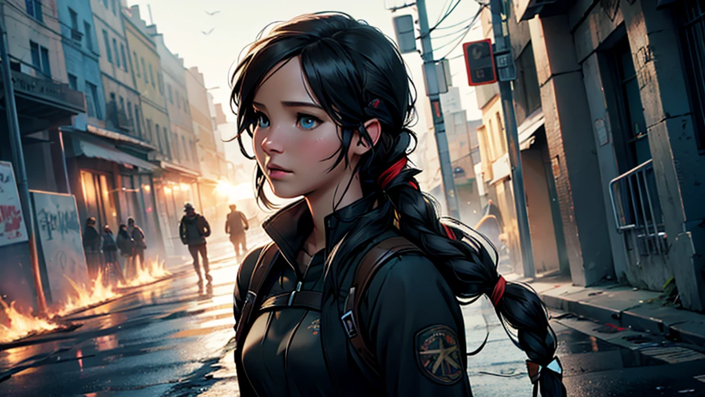 Draw Katniss Everdeen, protagonist of the Hunger Games films