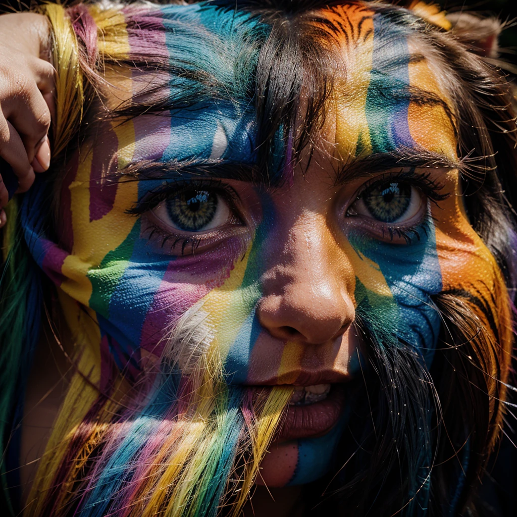 RAINBOW TIGER COLORFUL
