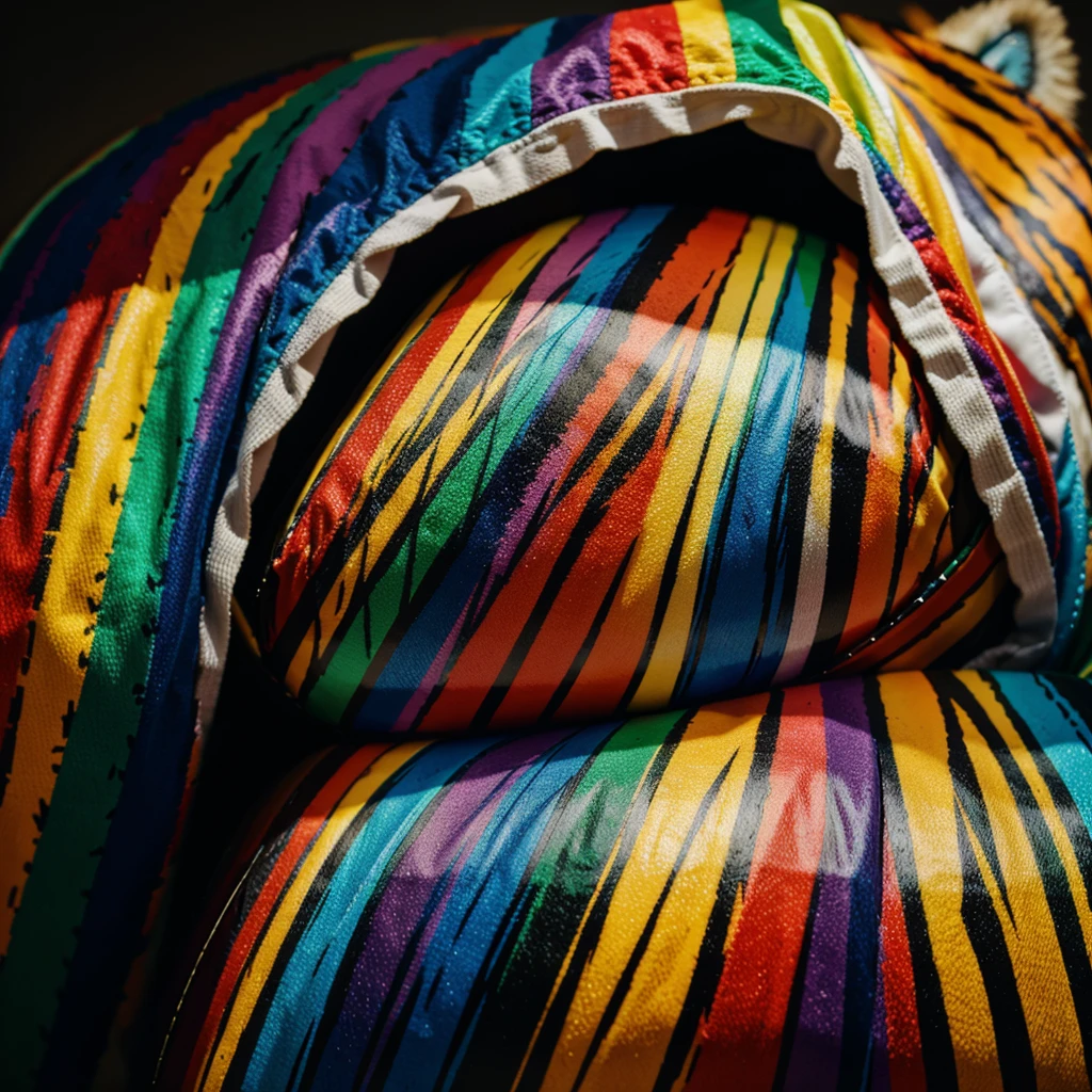 RAINBOW TIGER COLORFUL 