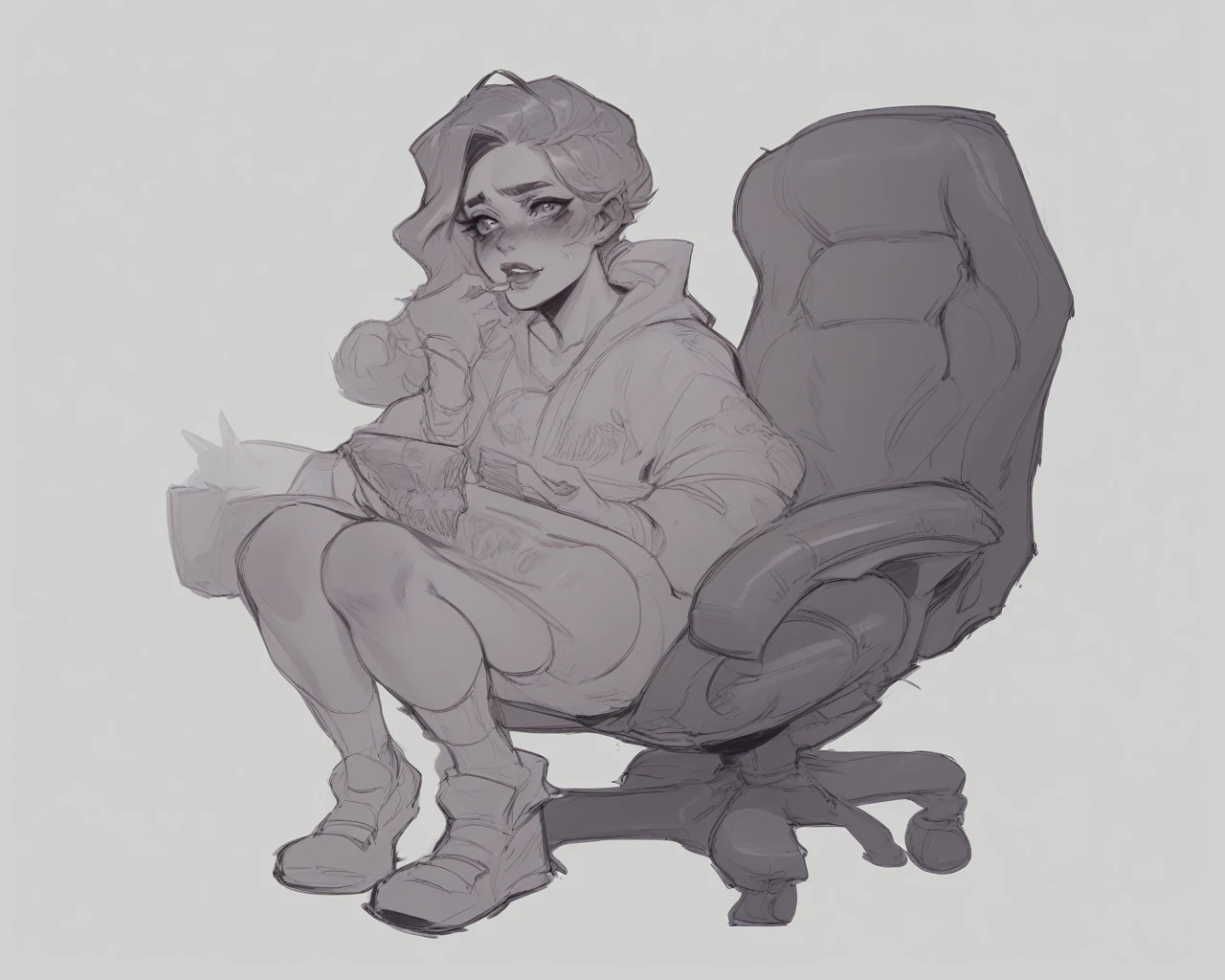 popp form league of legends sitting gaming chair sketch for drawing detailed