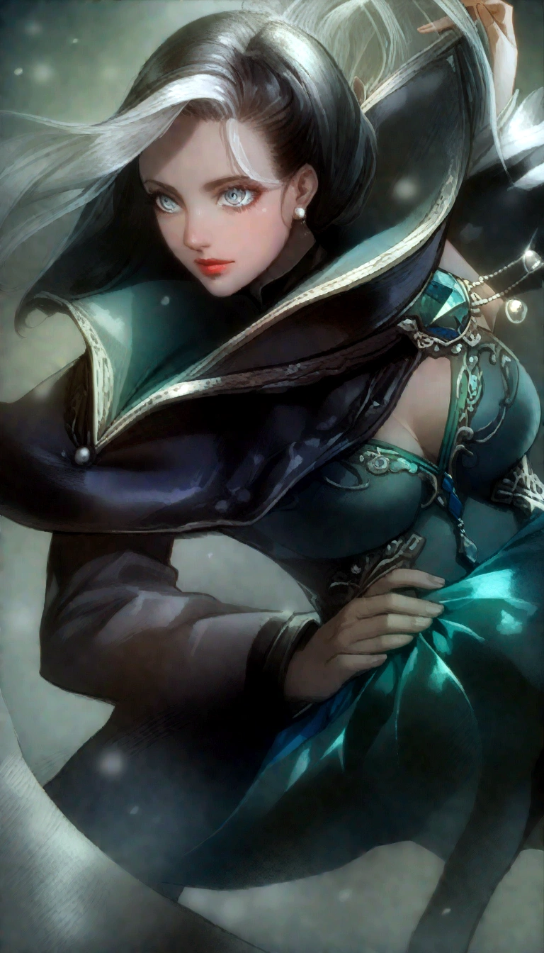 (logo、masterpiece、8k、table top、RAW photo、wonderful、最high quality、Photorealistic and hvery detailed CG integrated 8k wallpaper、high quality、very detailed、Narrative poem、particle effects、dynamic effects、written boundary depth、cinematic light、Lens flare、ray tracing)、fantasy、 (1 beautiful woman、light purple hair、beautiful face、real face、beautiful detailed eyes、beautiful skin、woman dancing gracefully:1.7、woman dancing gracefully:1.7)、Hair flutters in Wind、hair bouncey hair dances in the wind、hair jump、halter neck、leather pants suit、leather jacket、silver earrings、night、Wind、darkness、snow and hoarfrost、very cold winter day、snow-capped mountainや森、hoarfrost、snow-capped mountain々、The beauty and brilliance of frost-covered trees、Serenity and beauty meadow of ice and snow world、vast land、Lakeside、wonderful scenery、Beautiful natural wind scenery、night sky、Wind、cherry blossoms、cherry blossomsの花びらが舞っている、SakuraFubuki、falling petals