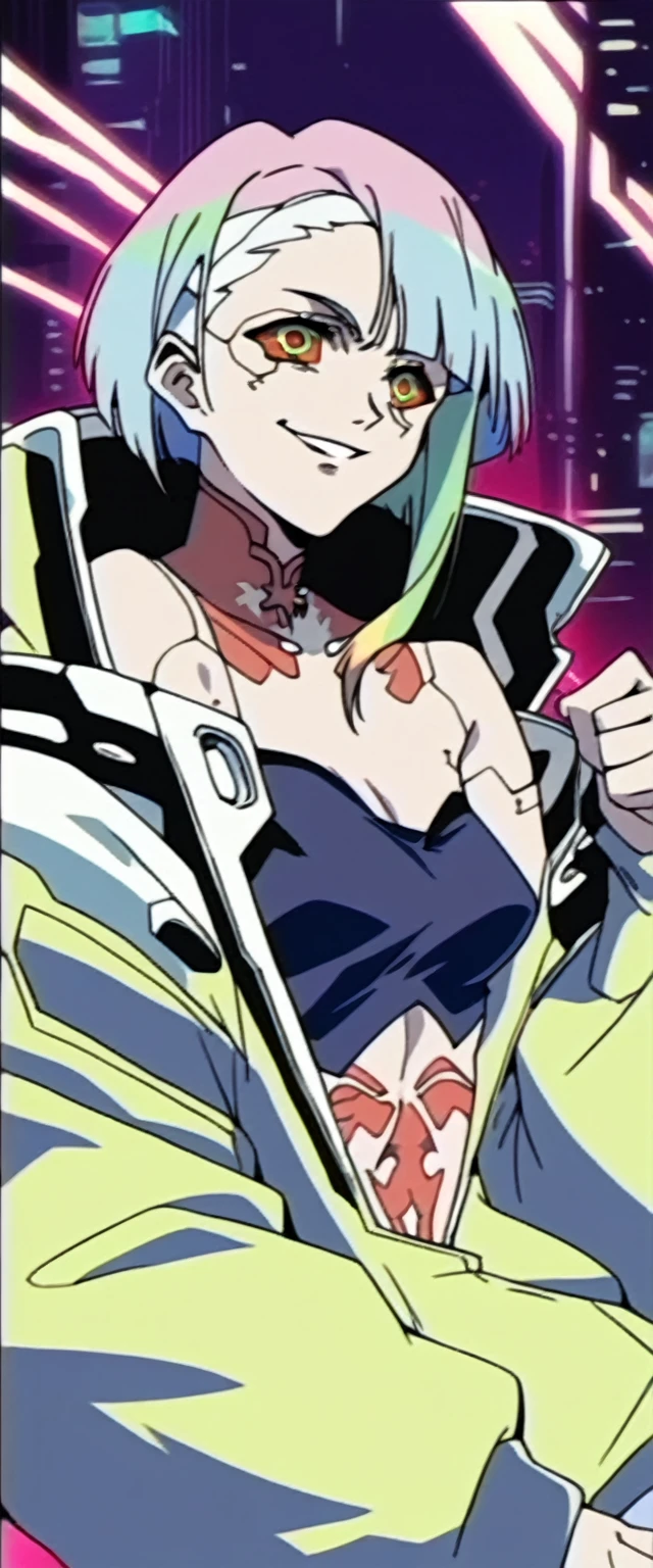 lucy (Cyberpunk Edgerunners), smile
