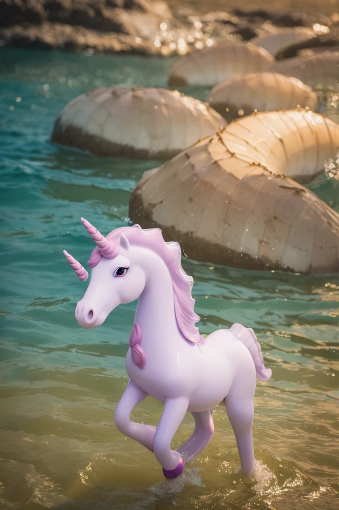 Pink colored <lora:BarbieCore:0.9> BarbieCore mystical hippocampus from Greek mythology, (shiny plastic:0.8), (pink plastic:0.9), (masterpiece:1.3) RAW photo