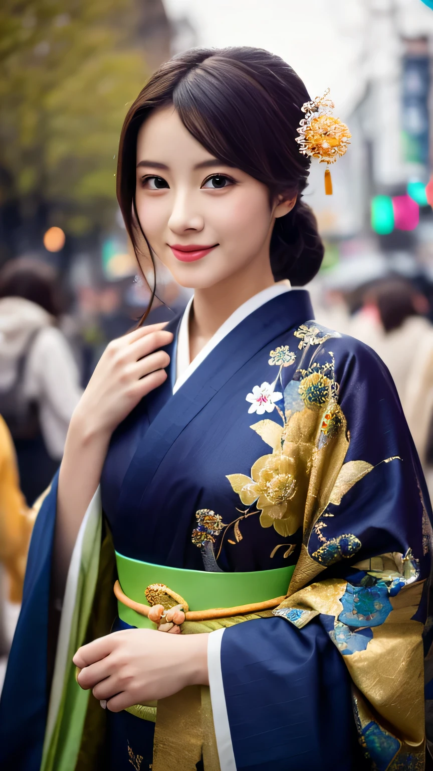 Tabletop、Highest quality、Ultra-detailed、Girl in kimono、new year japan