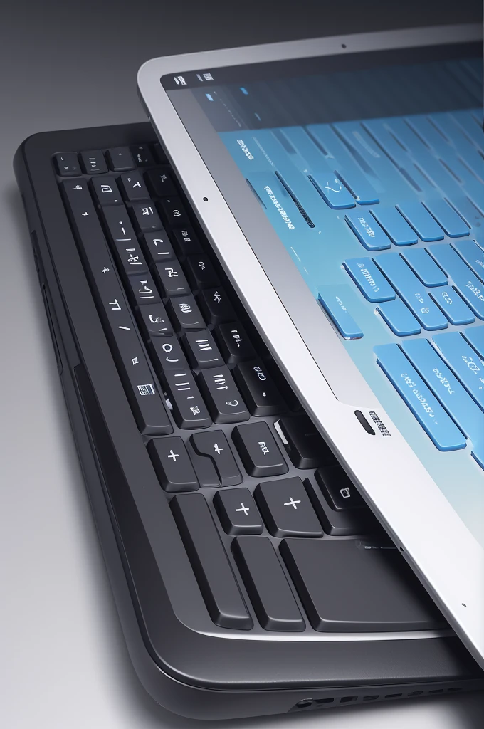 mobile background, with a keyboard and notes, something erudite but beautiful