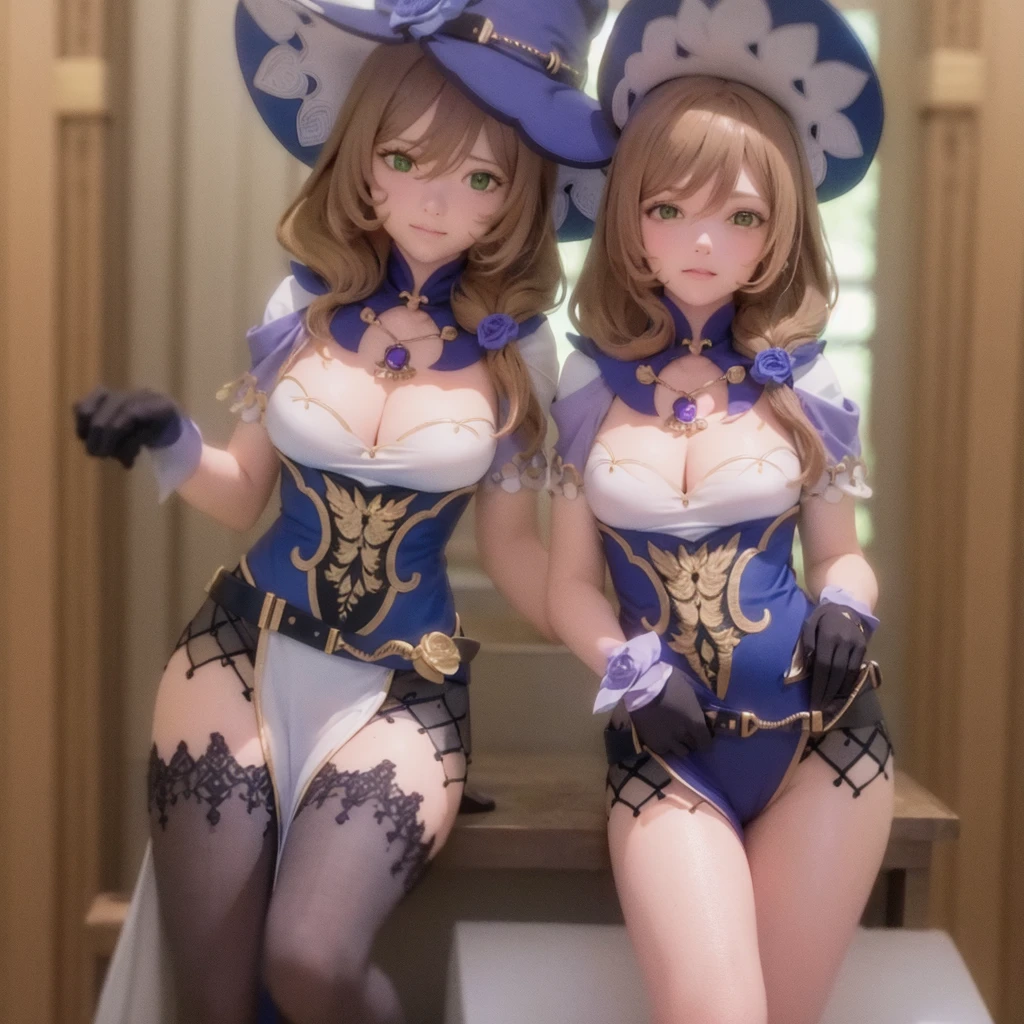 whole body, figurine on a stand, 3d, slightly embarrassed face