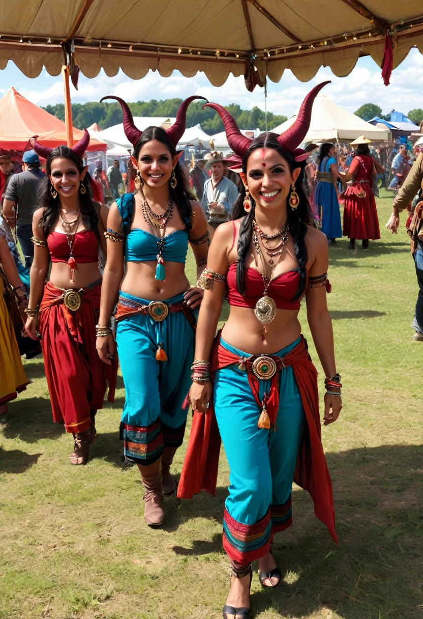 tieflings at a festival Gypsies