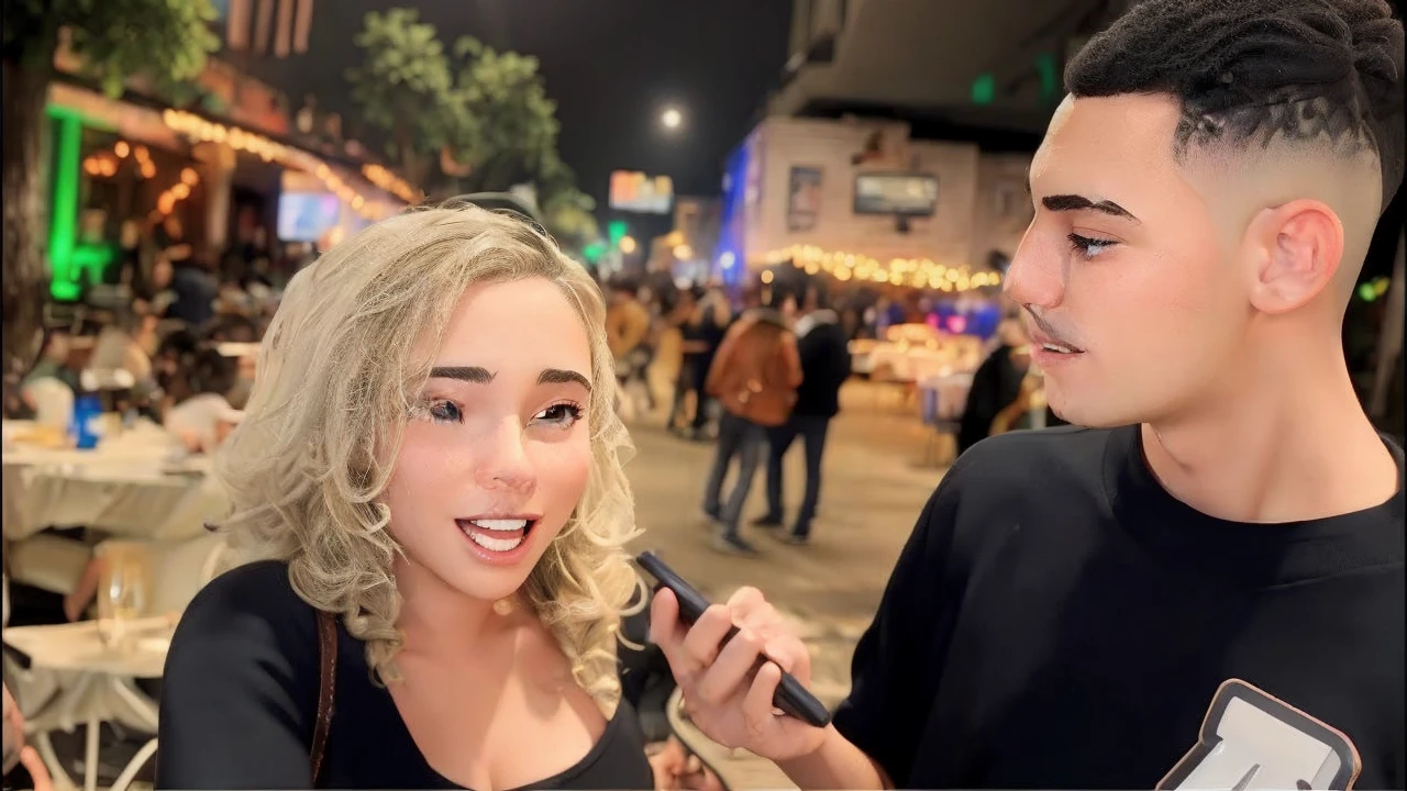Modify this image by adding elements to the background, like a party, etc...