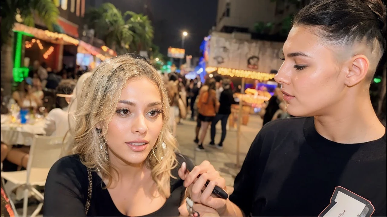 Modify this image by adding elements to the background, like a party, add lots of absurdly beautiful women behind them, put party decorations on everyone&#39;s head in the photo.