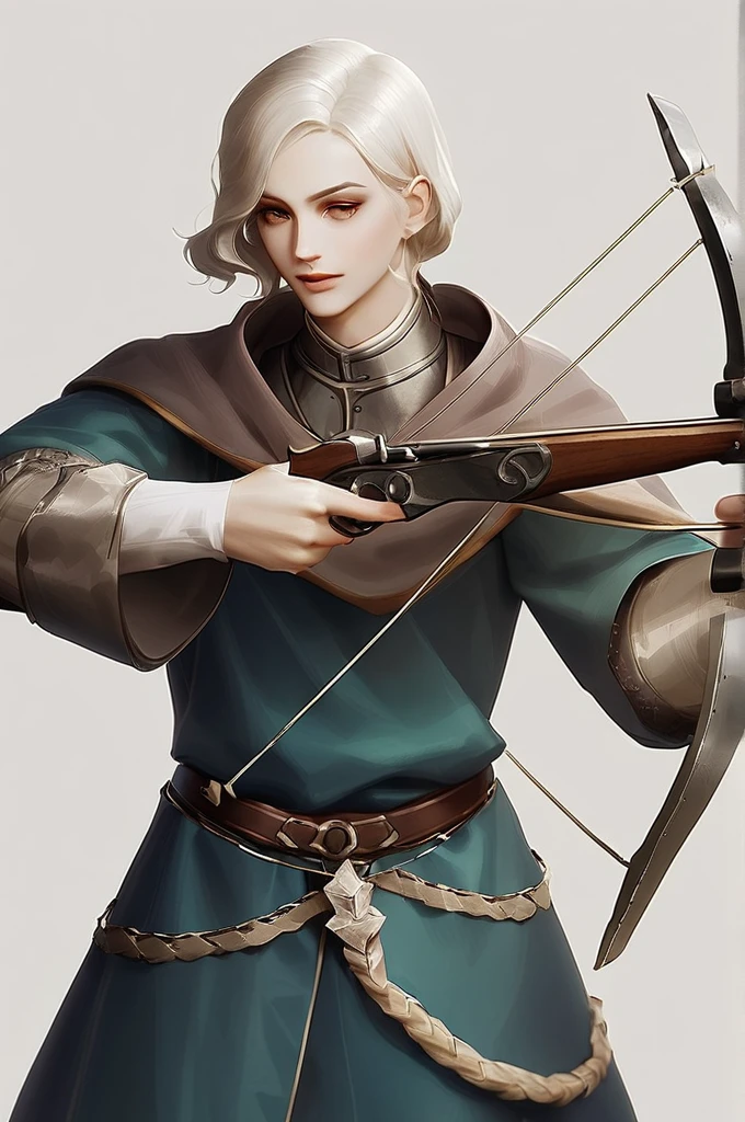 ((Лучшее качество)), ((шедевр)), (подробный), A medieval fighter with a crossbow