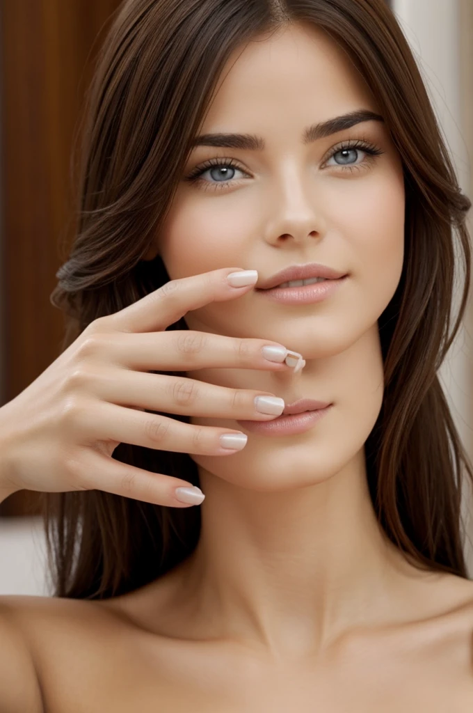 belle main de femme avec de beaux ongles