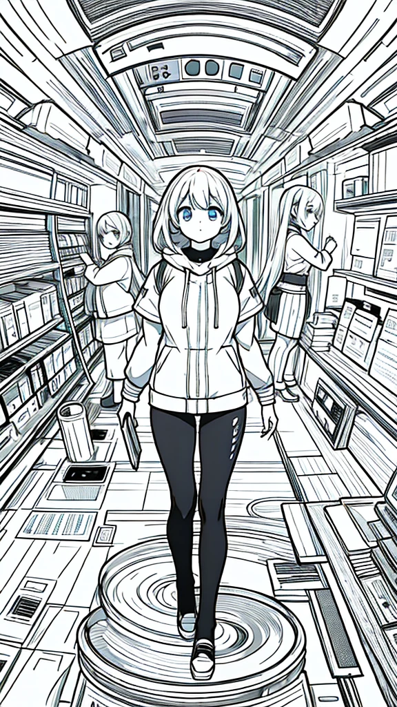 Triplet anime woman