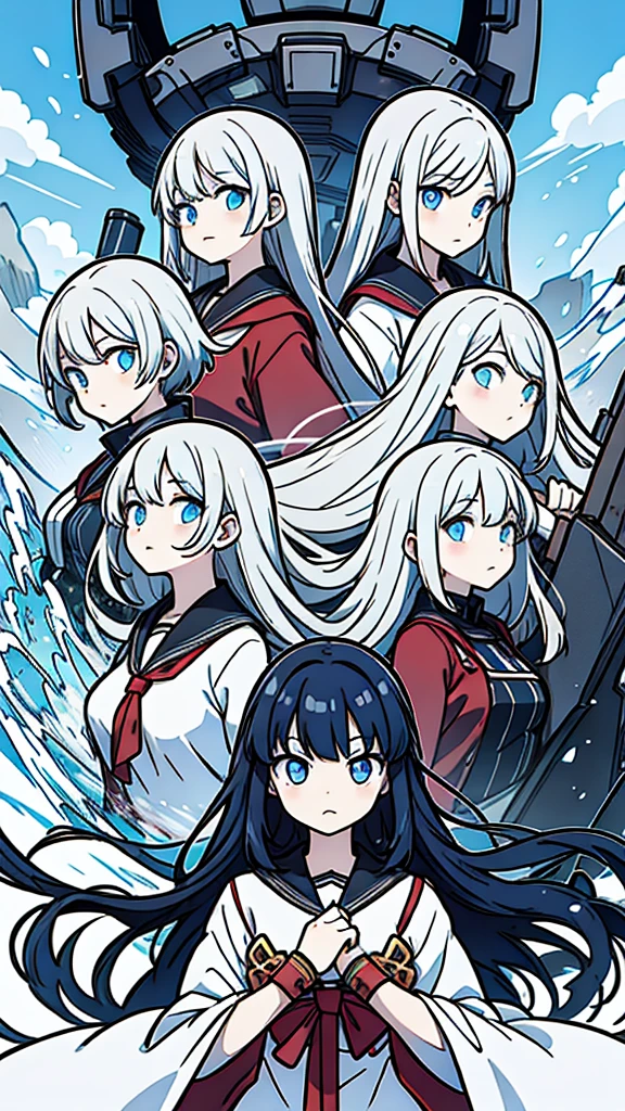 Triplet anime woman