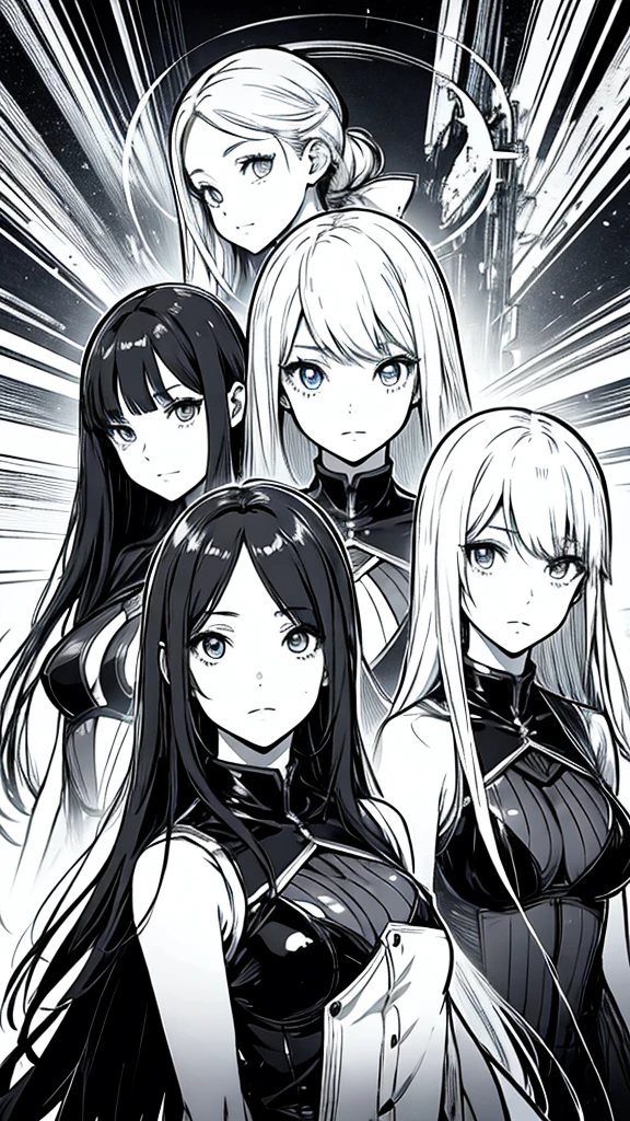 Triplet anime woman