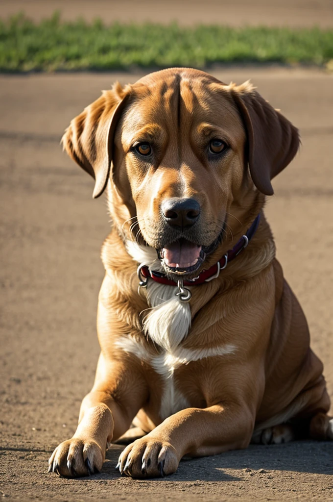 a dog 