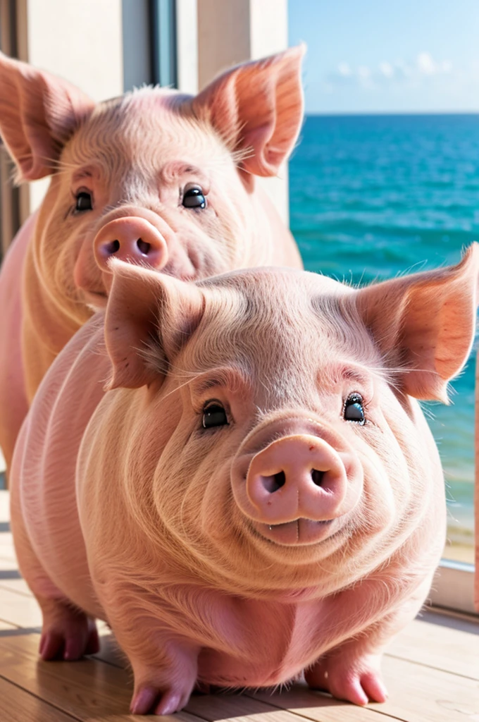 solo, equine, white unicorns, three identical heads on one body, white fur, long blonde hair, unicorn ears, unicorn tail, unicorn horns, masculine, necks, eyes,  piercing, ear piercing, , adult, male, 50 years old, stylized 3d, by disney, by rembrandt, by pixar, by dramamine, fat, flabby, dadbod, chubby, big belly, beach background, dancing crowd, , flaccid , hairy , big , correct hands, correct , ultradetailed, best quality, detailed masterpiece, highly detailed masterpiece, 4k, professional cartoon, ugly style, natural pose, detailed expressions, laughing, annoyed, shouting, dancing