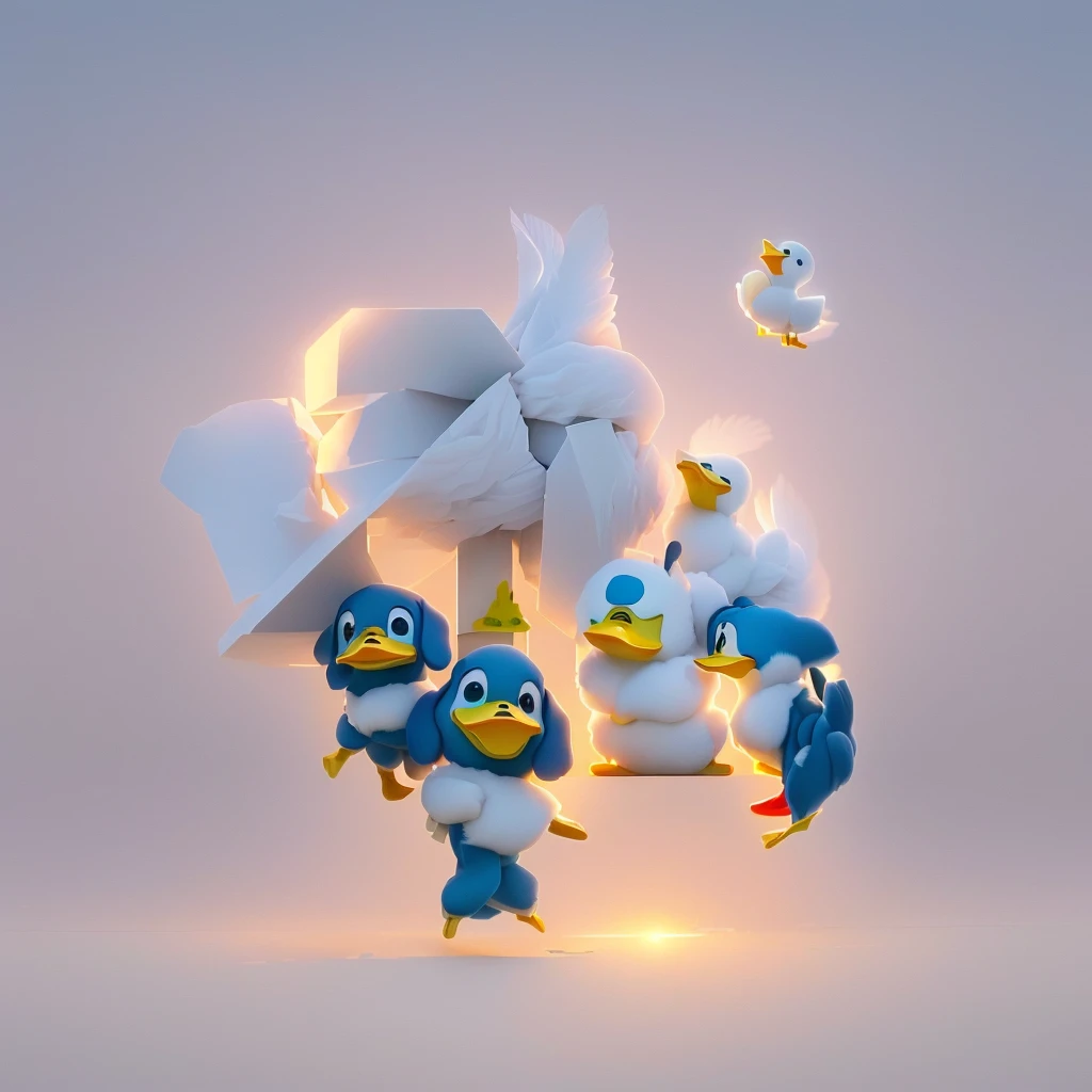 活泼puppy, puppy, , Duck cartoon,Q version characters