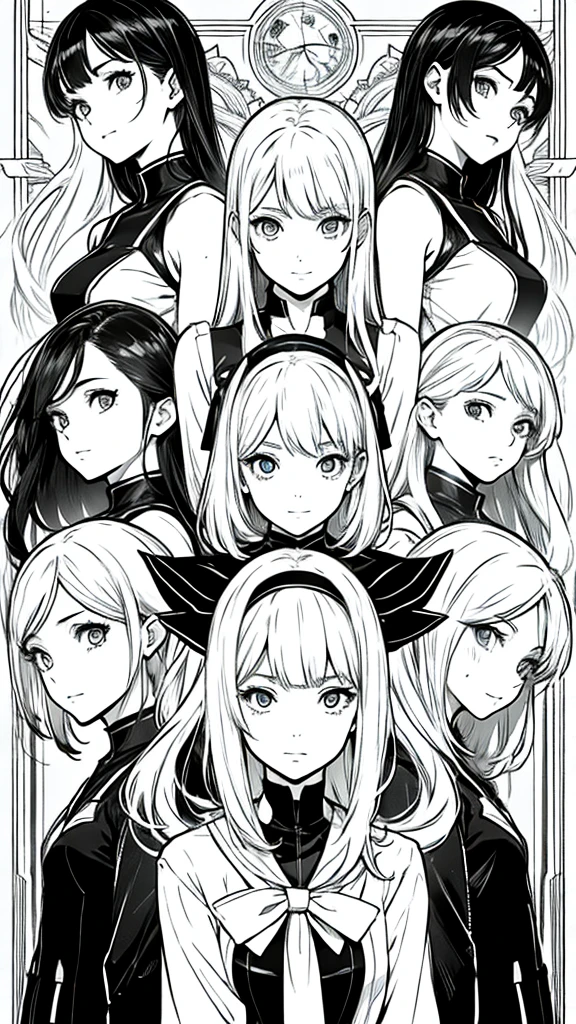 Triplet anime woman