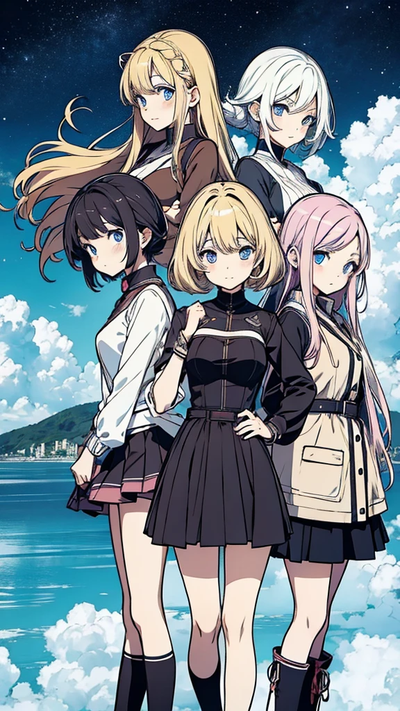 Triplet anime women