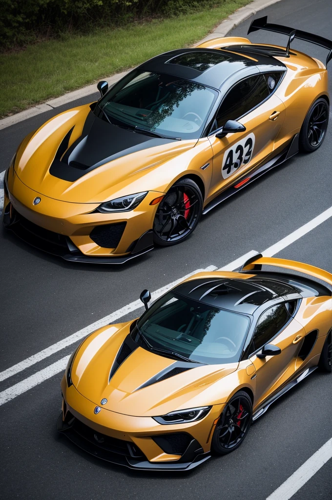 Mother-in-law sports car art tiger
