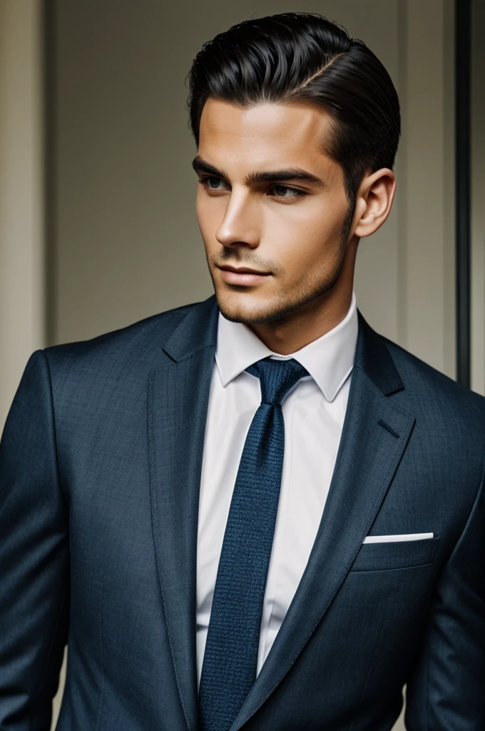 Elegant man wearing formal suit and tie