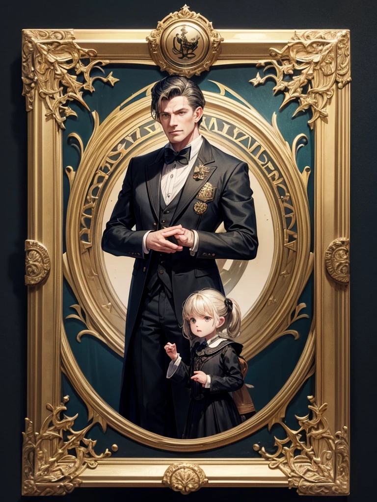 [An old letter with an elegant family crest and name "Wayne" visible, held by a black gloved hand.]

