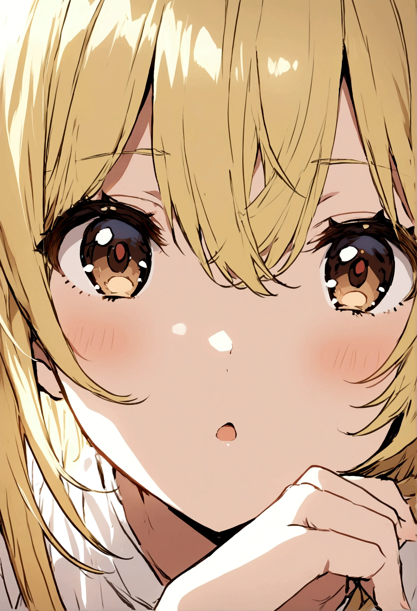 [1girl, shokuhou misaki, toaru majutsu no index], beautiful detailed eyes, yellow eyes, (tareme:1.3), (large opened mouth), nsfw, (close-up mouth), Highest quality, Super detailed, masterpiece, Ultra-high resolution, 8k, Embarrassing, blush, Lovely, (Close one eye, With tears in her eyes and her mouth open), Sticky saliva