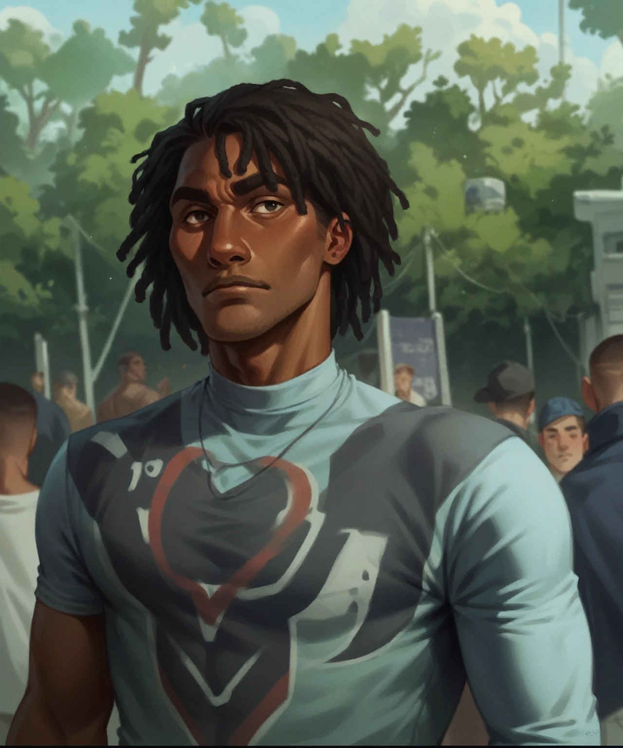 African-American, very handsome, very handsome