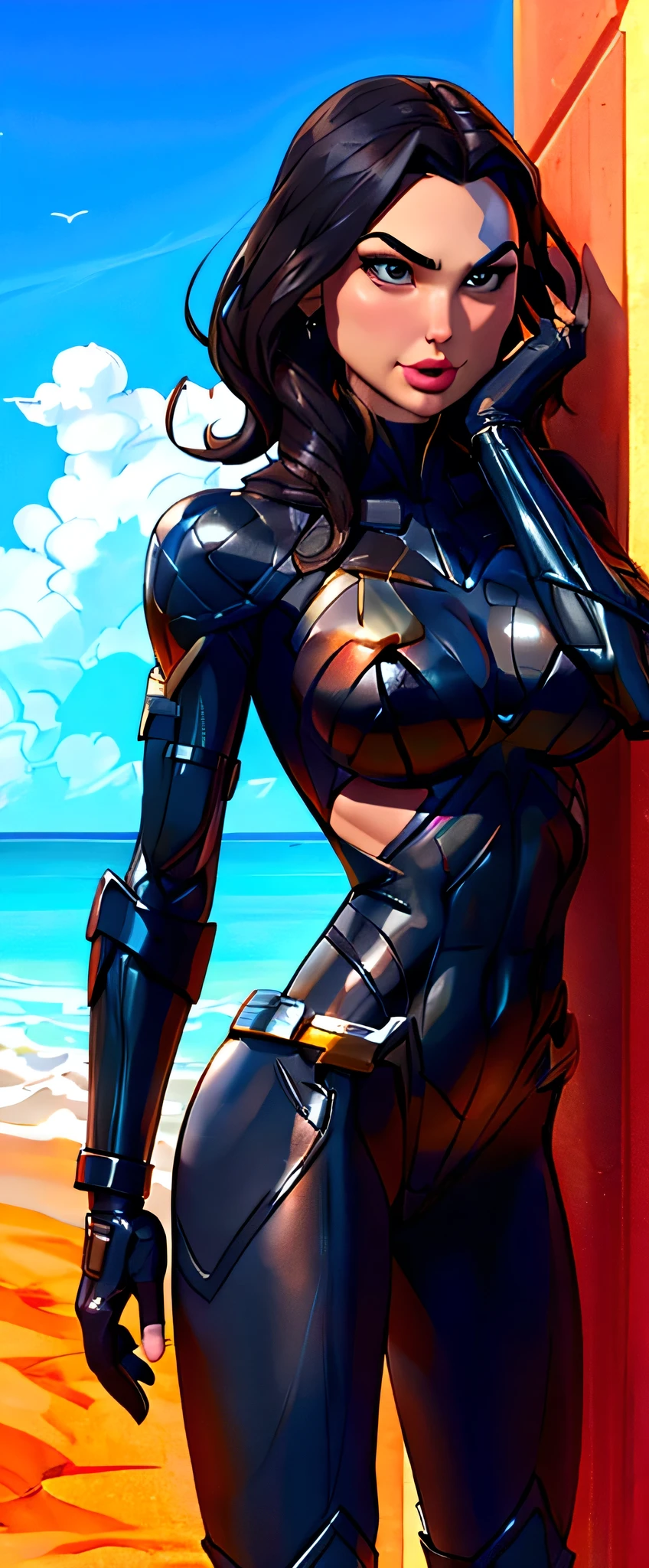 Gal Gadot bikini latex black 