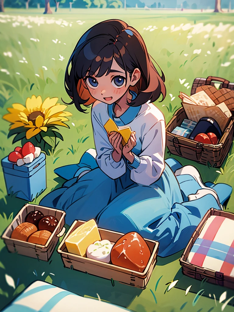 Girl on a picnic