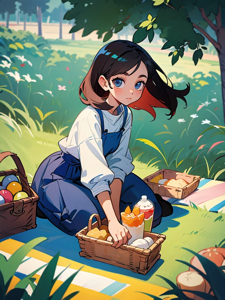 Girl on a picnic