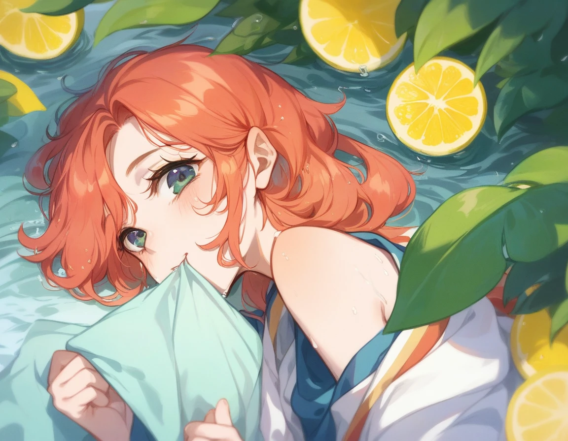 Like drops sliding down the leaves and a rainbow sparkling after the rain Just looking at you My heart is cleansed Biting into the lemon, you frowned and giggled in an angelic voice Don't lose your fragile honest feelings Bathed in the morning glow, look A swallow cuts through the air