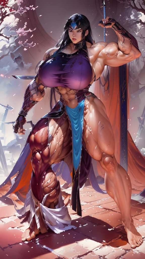 woman with a sword and blood on her body, muscular ultraviolent woman, Mark Brooks detailed, strong blood body, inspired by Rob Liefeld, Full-body close-up, por Zoltan Boros, by Eddie Mendoza, strong and imposing, rossdraws e boris vallejo, [ trends at CGsociety ]!!, by Ignacio Zuloaga