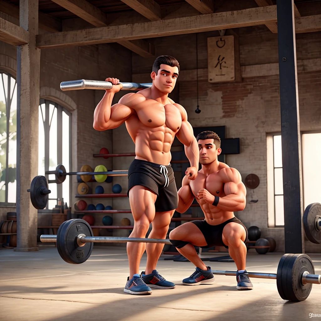 Barbell and garilla