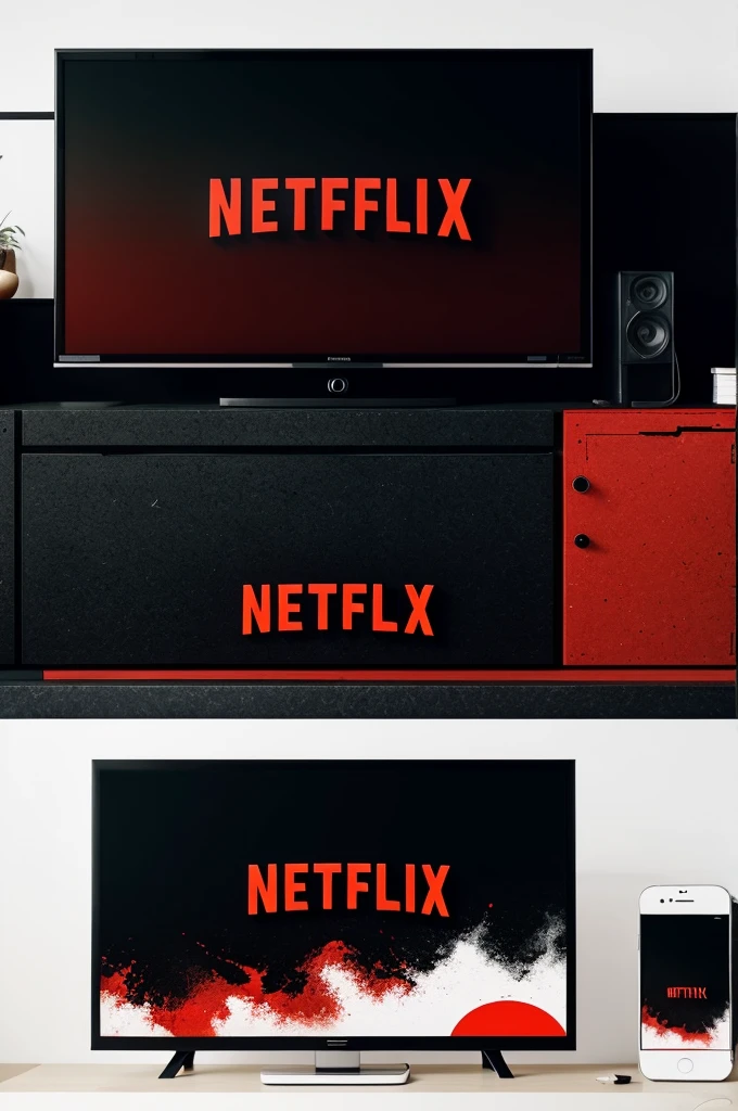 • Fund: Red-black gradient.
• Netflix logo: Top Left, deteriorated.
• Text: “The End of Netflix?" in the middle, large and white or yellow.
• Series images/films: Around the logo, with faded effect.
• Discontent icons: Strategically distributed around the text and logo.