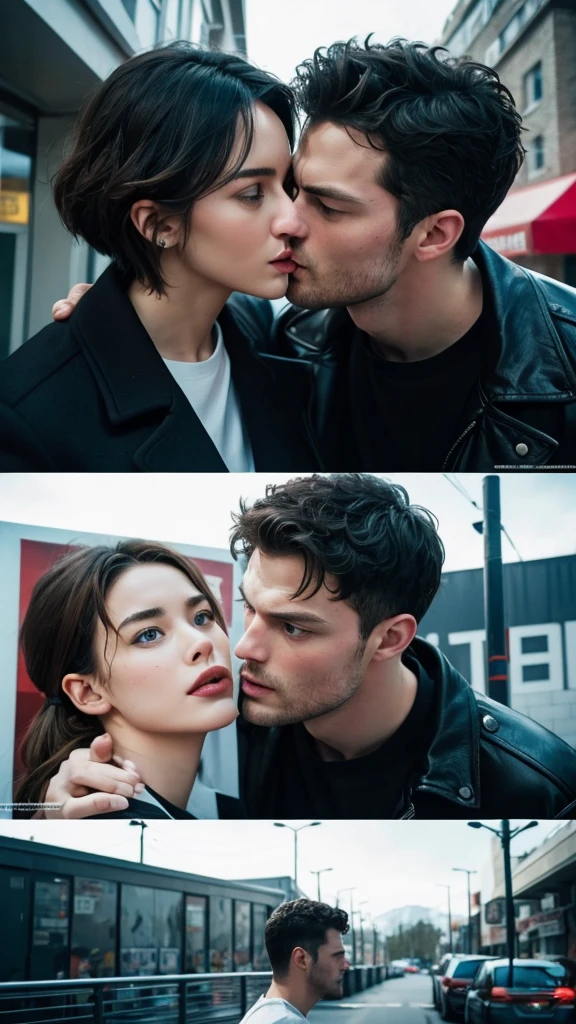Jamie Dornan brutal kiss Tom Hollad, movie poster concept