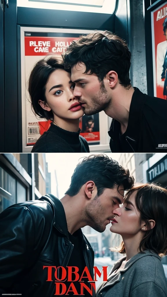 Jamie Dornan brutal kiss Tom Hollad, movie poster concept