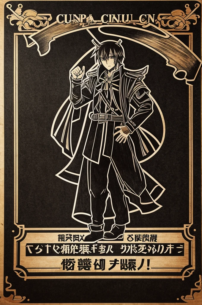 An anime drawing of a sign what it says, Xenc Quixpu 