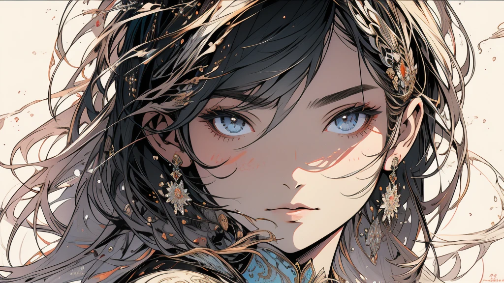 (tmasterpiece,top Quority,best qualtiy,offcial art,Beauty and aesthetics:1.2),(1girll),Extremely detailed,(s fractal art:1.3),detail-rich,Most detailed,full body concept