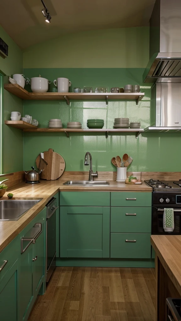 green kitchen