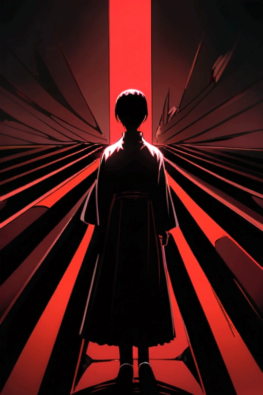Katana, darkness, black, red.
